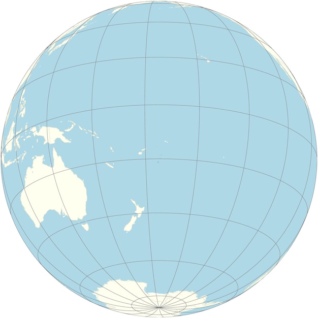 Tonga centered on the orthographic projection of the world map its a Polynesian kingdom in the South