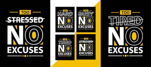 Too Stressed Too Hard Too Busy too Hard No Excuses t shirt design