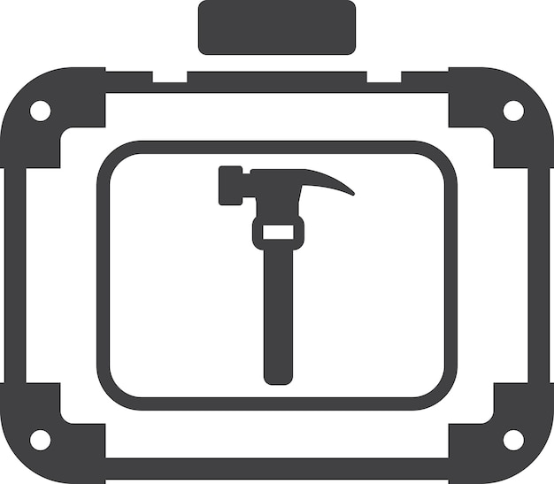 Tool bag for mechanic illustration in minimal style