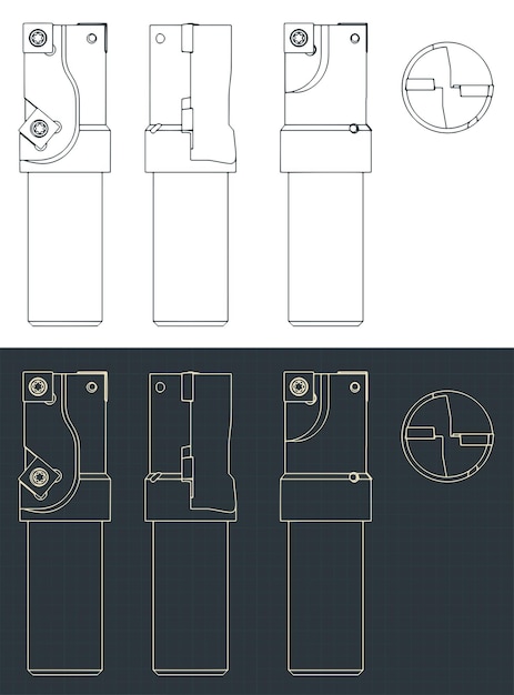 Tool for machining aluminum parts blueprints