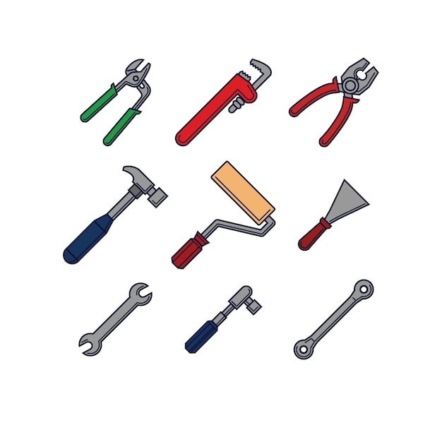 Tools icons set