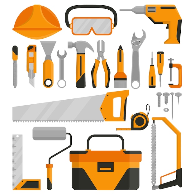 tools that are ready to be used for work