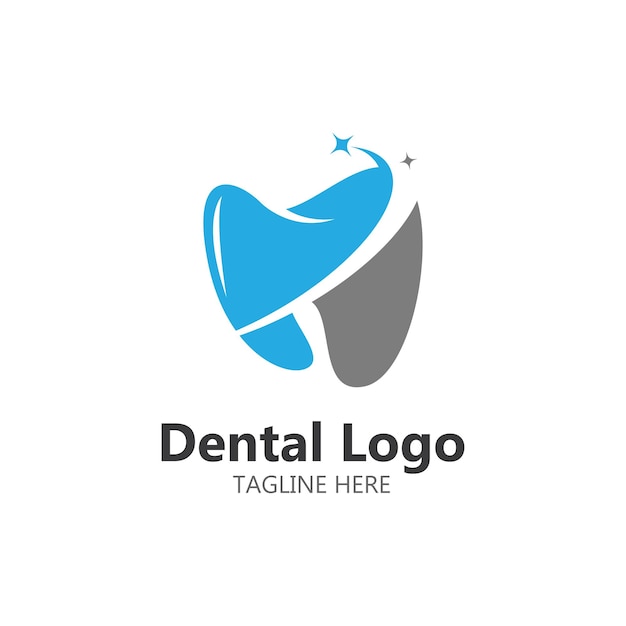 Tooth dental care logo vector template