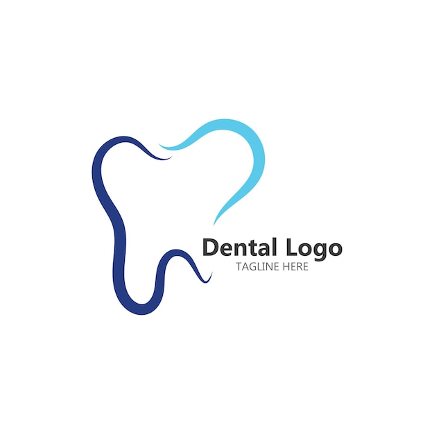 Tooth dental care logo vector template