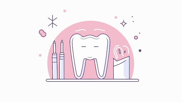 Tooth Denture Concept Line Icon