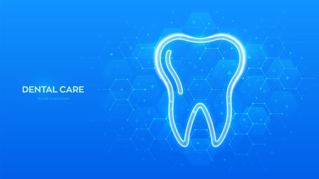 Vector tooth icon dental care taking care of teeth dental servises dentistry orthodontic dental insurance