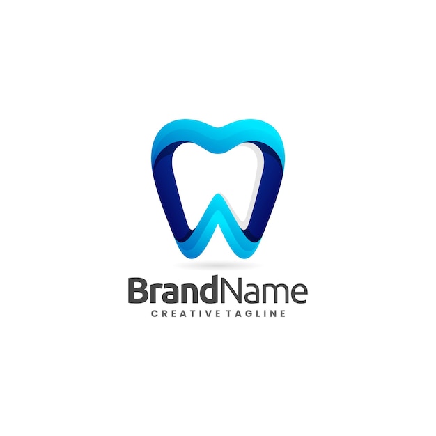 tooth icon for dental clinic logo template