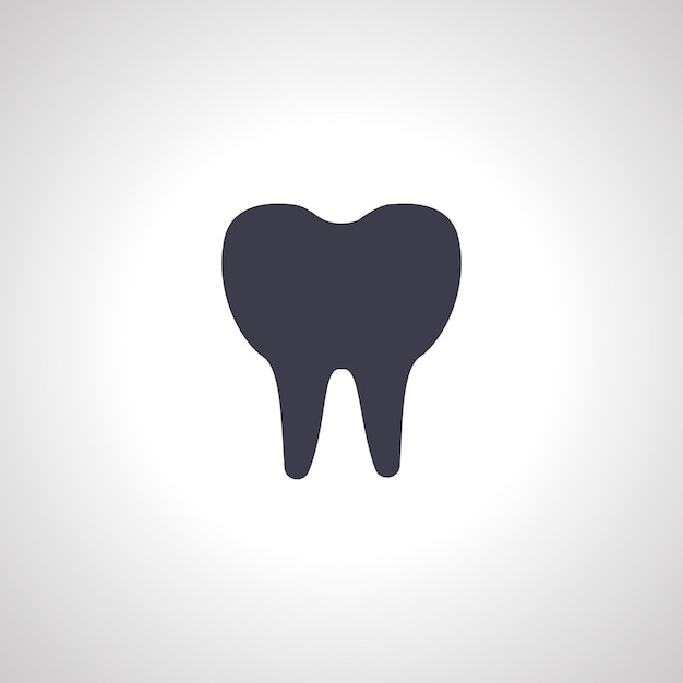 Tooth isolated icon dental medicine icon