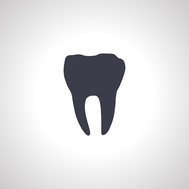 Tooth isolated icon dental medicine icon