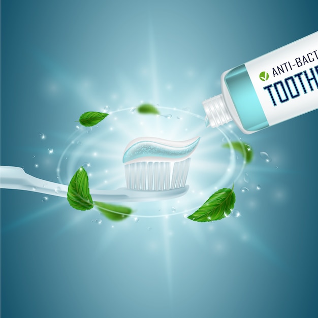 Tooth paste advertisement templante