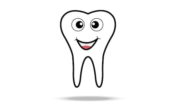 Tooth smile isolated on white background. Vector icon