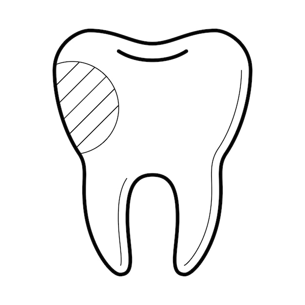 Tooth with filling icon vector illustration