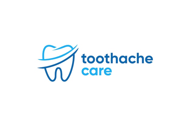 Toothache dentist care logo design