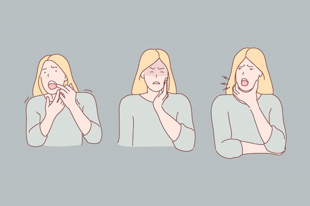 Toothache symptoms illustration