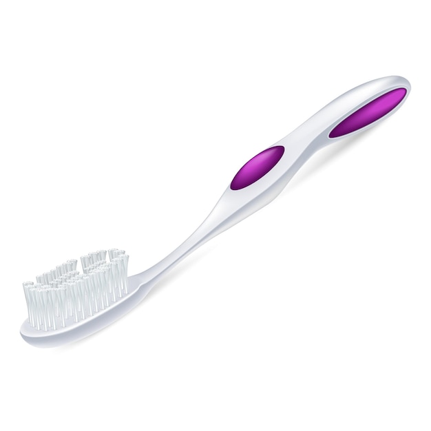 Toothbrush icon Realistic illustration of toothbrush vector icon for web design isolated on white background