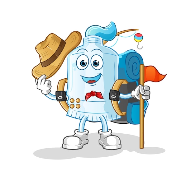 Toothpaste scout vector. cartoon character