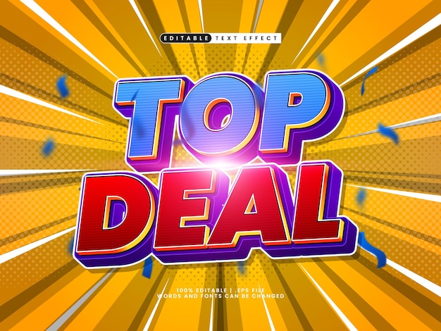 top deal editable text effect with a sale theme