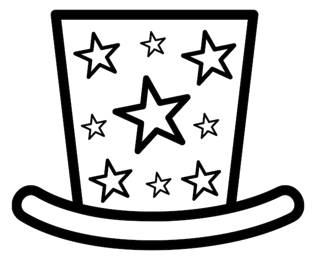 Top hat icon Star magician accessory symbol