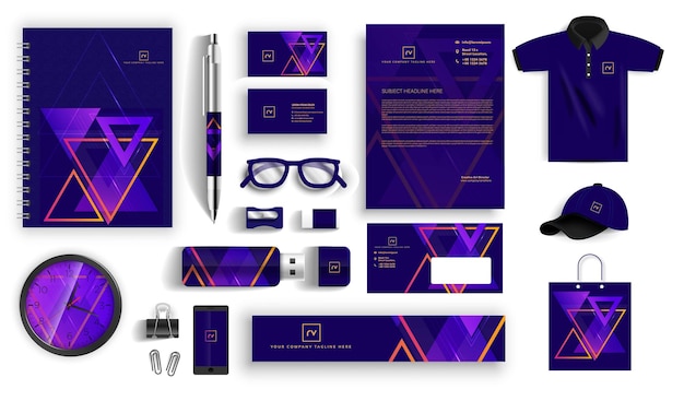 top professional business branding stationery set