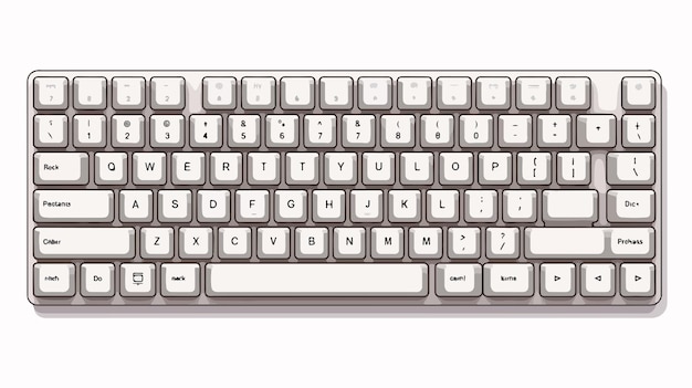 Vector top view keyboard vector illustration design