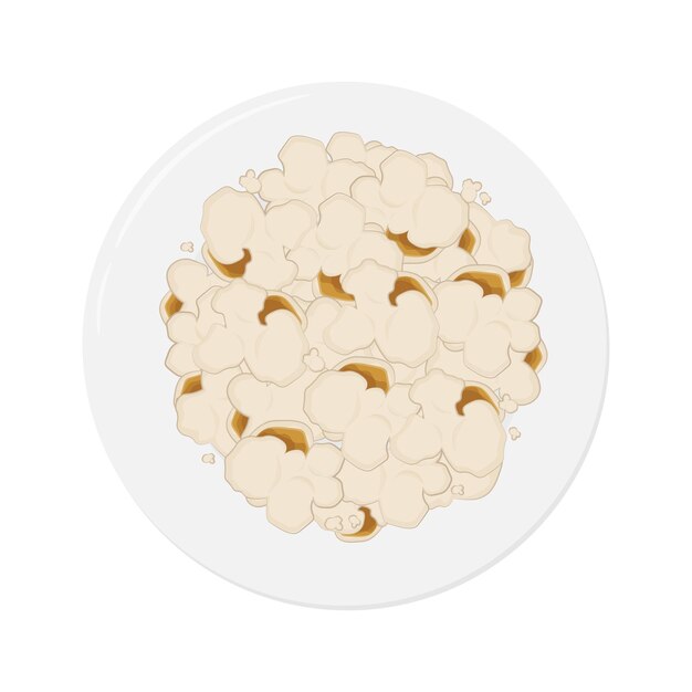 Vector top view pop corn vector illustration logo