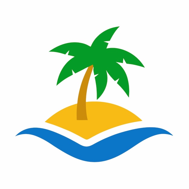 Vector topical island logo