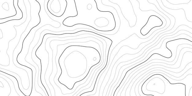 Topographic contours map background White paper curved reliefs background Topography landscap