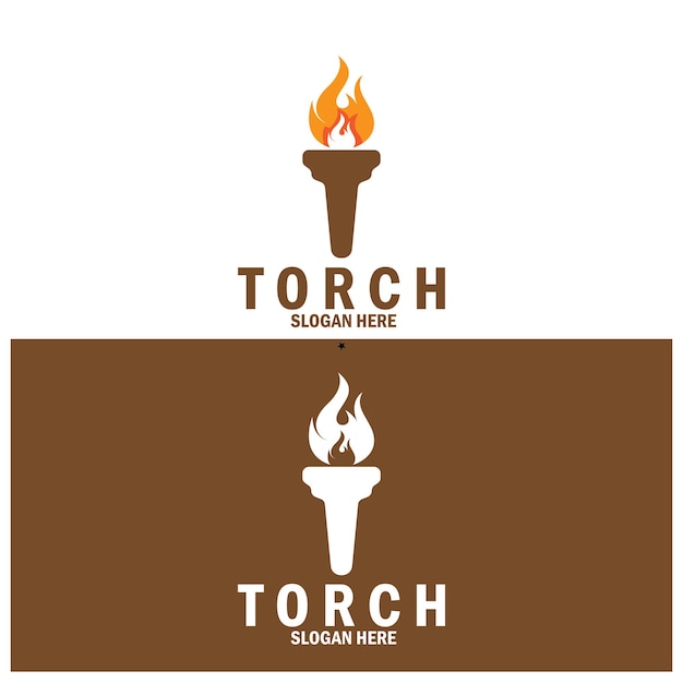 Torch icon vector illustration template design