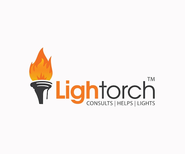 Torch Lighting Flame Logo