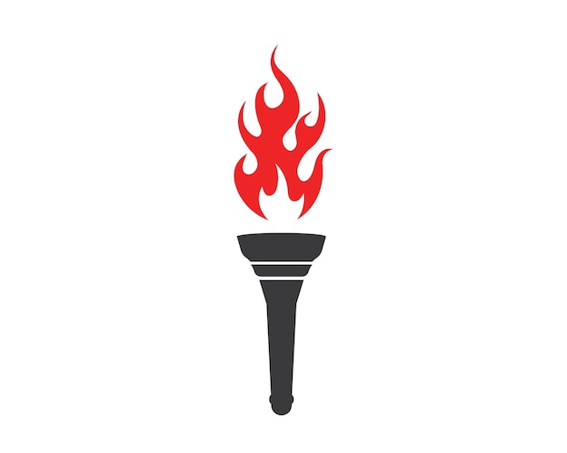 Torch logo icon illustration vector design template