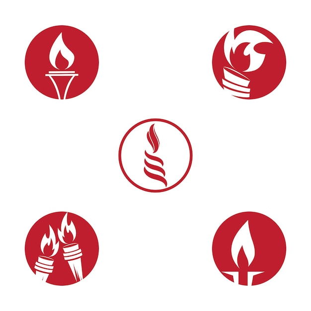 Torch Logo Template vector symbol illustration design