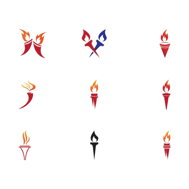 Torch Logo Template vector symbol illustration design