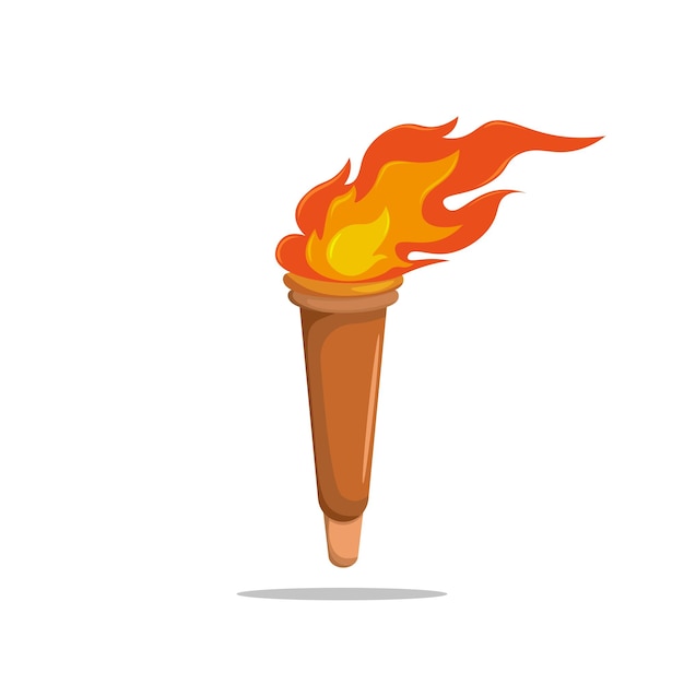 torch with burning fire