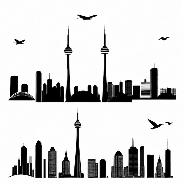 Toronto vector set white background isolated a high quality