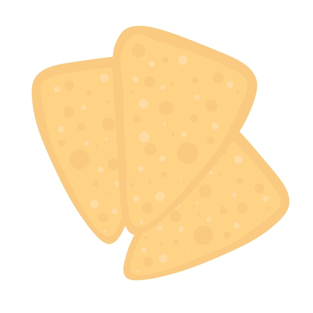 Tortilla chips or nachos tortillas flat vector color icon for apps and websites