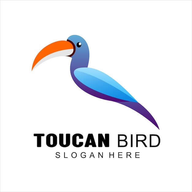 toucan bird logo colorful gradient