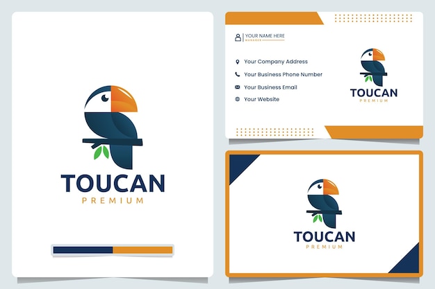 Toucan bird logo design and business card