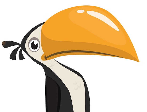 Toucan cartoon Vector toucan bird Exotic colorful bird illustration