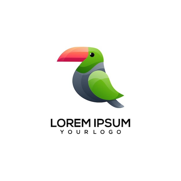 Toucan colorful logo illustration