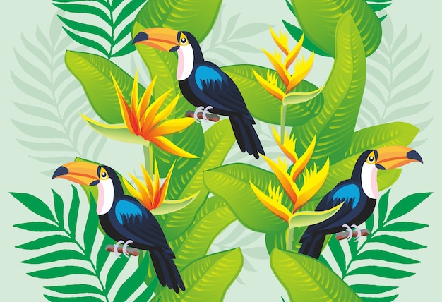 Toucan cute pattern