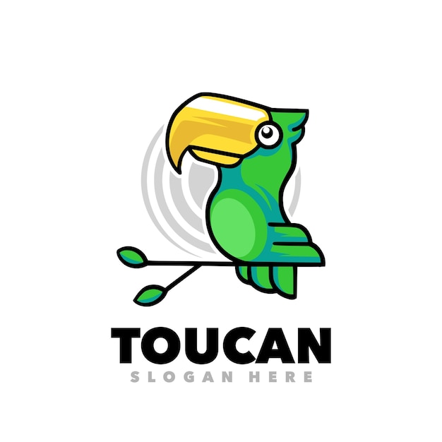 Toucan mascot cartoon design illustration