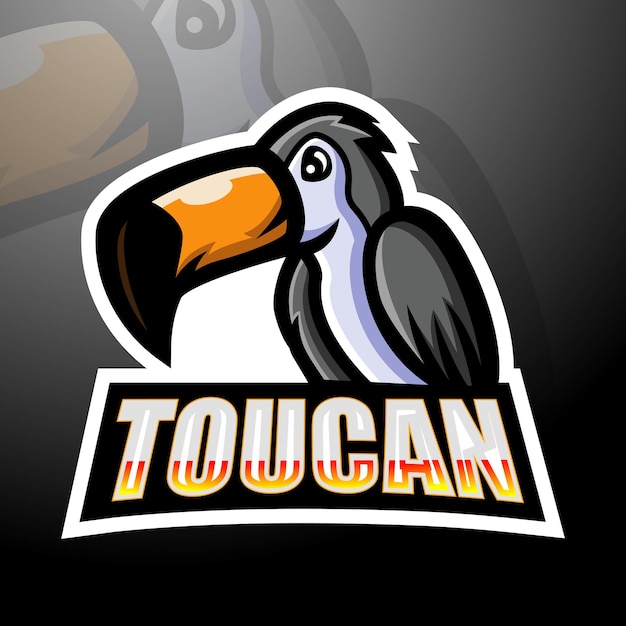 Toucan mascot esport logo design