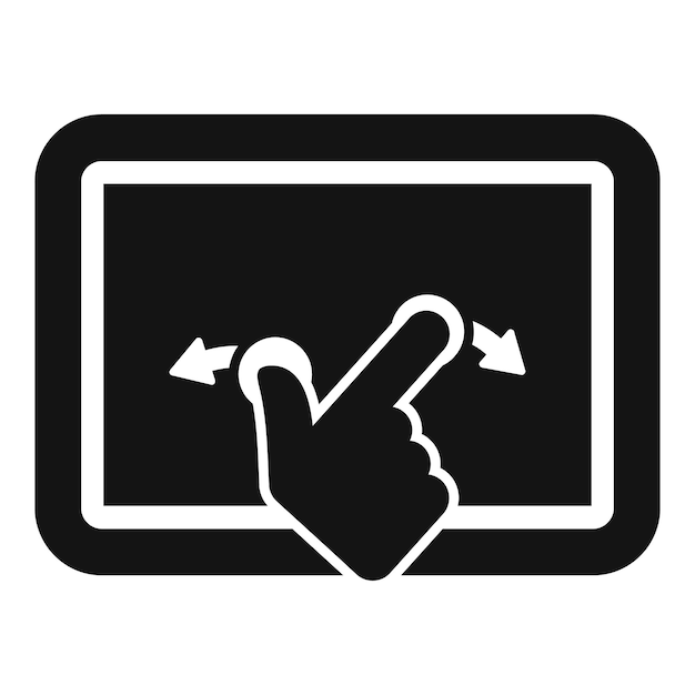 Touch gesture icon for interactive screens