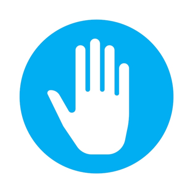 Touch hand icon for mobile apps Simple ui button design Vector illustration