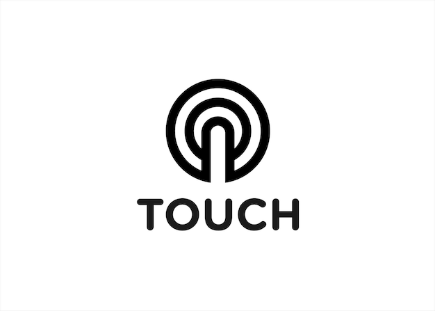 touch logo design vector illustration