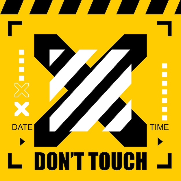 don't touch, sign and board vector