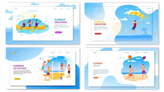 Tour Agency Landing Page Set Offer Fun Summer Time