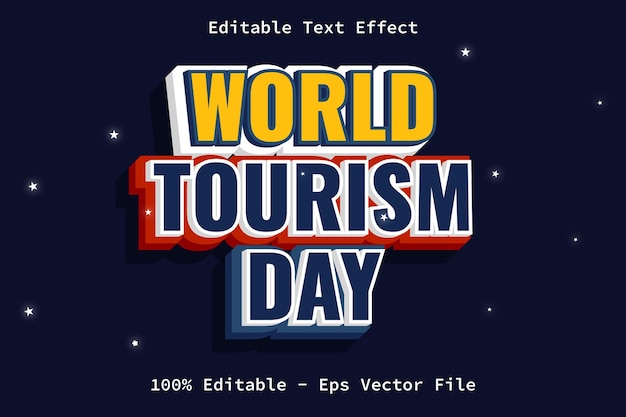 Tourism Day Modern Style Text Effect