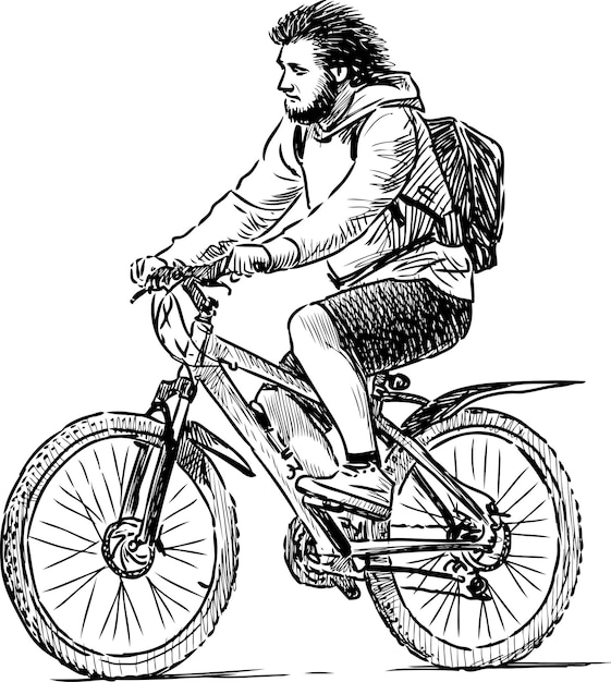 Tourist bicyclist