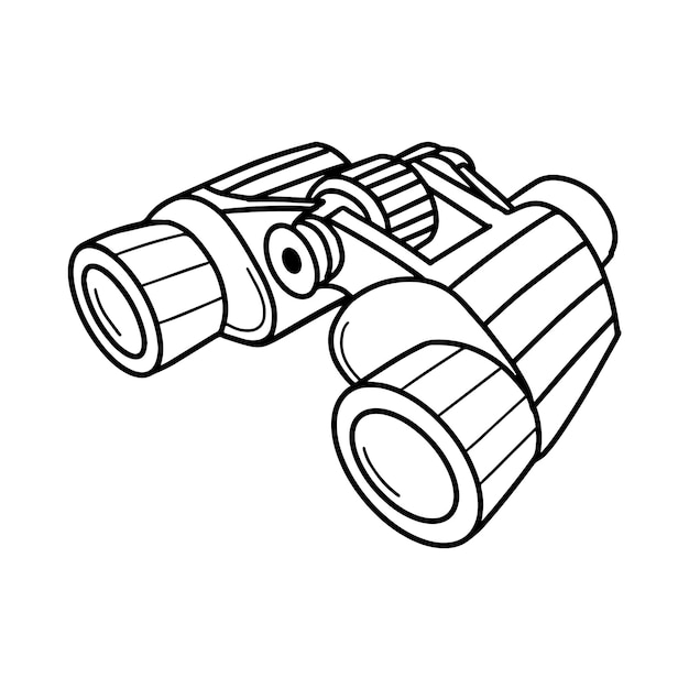 Tourist binoculars isolated on a white backgroun